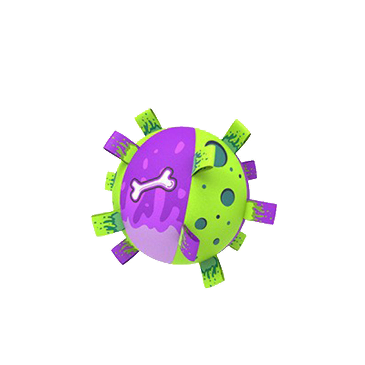 Piłka nożna z paskami dla psa - Interaktywna zabawka do przeciągania