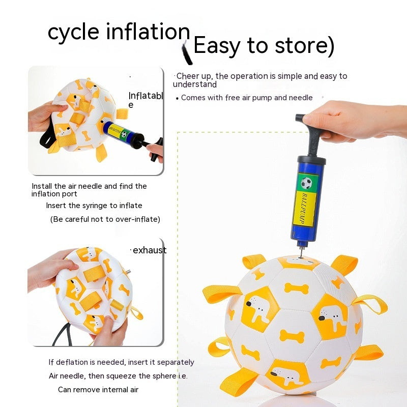 Interaktywna piłka nożna dla dzieci i psa - Zabawka do gryzienia