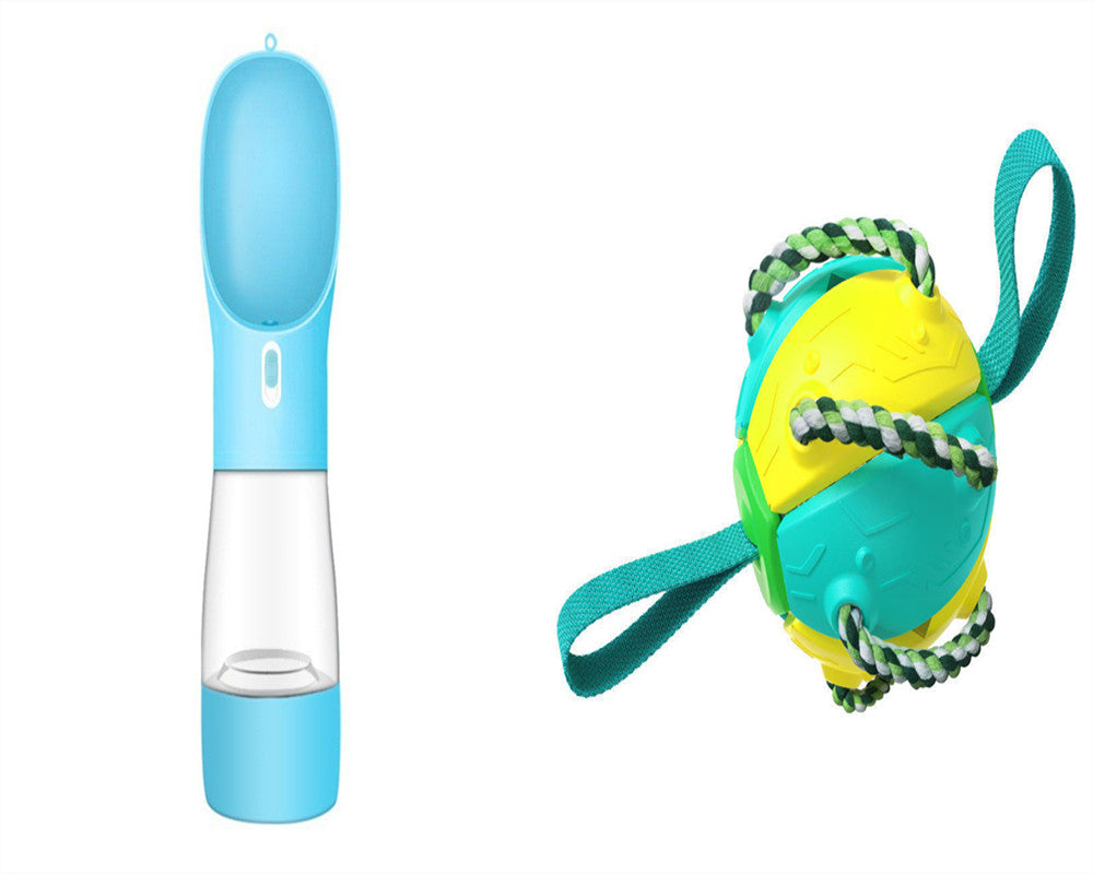 Interaktywna piłka nożna z uchwytami - Zabawka treningowa dla psa